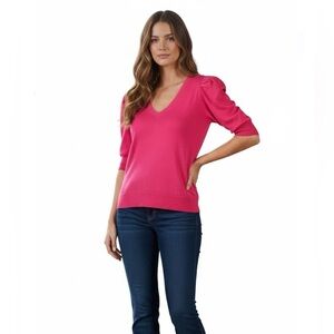 RACHEL Rachel Roy Fuchsia V-Neck Blouse